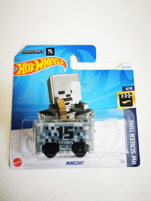 Minecart Minecraft 15 Anos Hot Wheels 2024