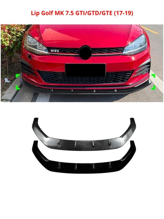 Lip parachoque frontal Volkswagen golf MK 7.5 GTI/GTD/GTE (16-19)