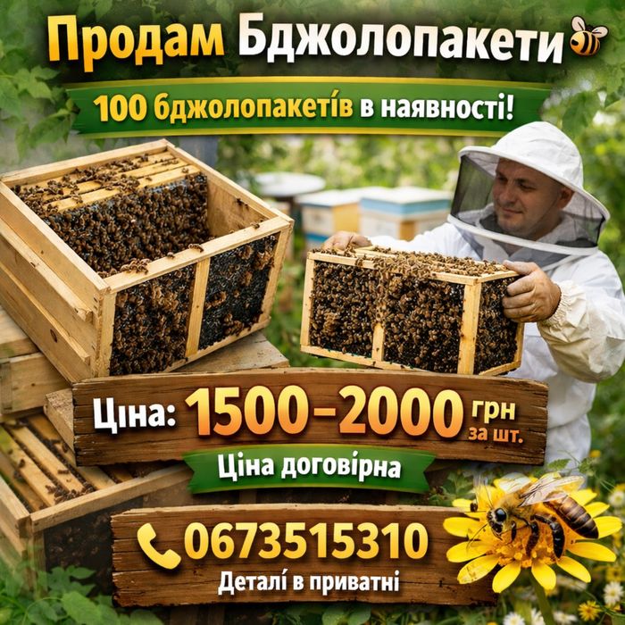 Бджолопакети продам оптом