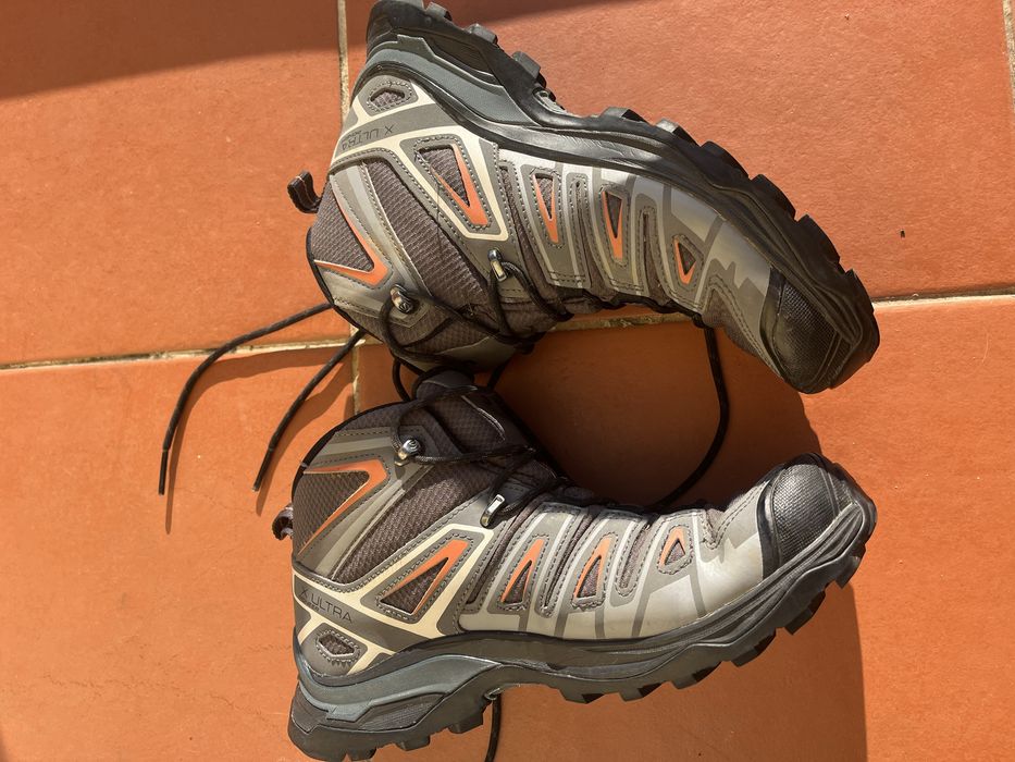 Salomon X Ultra Pioneer Mid GTX W cinza/salmão