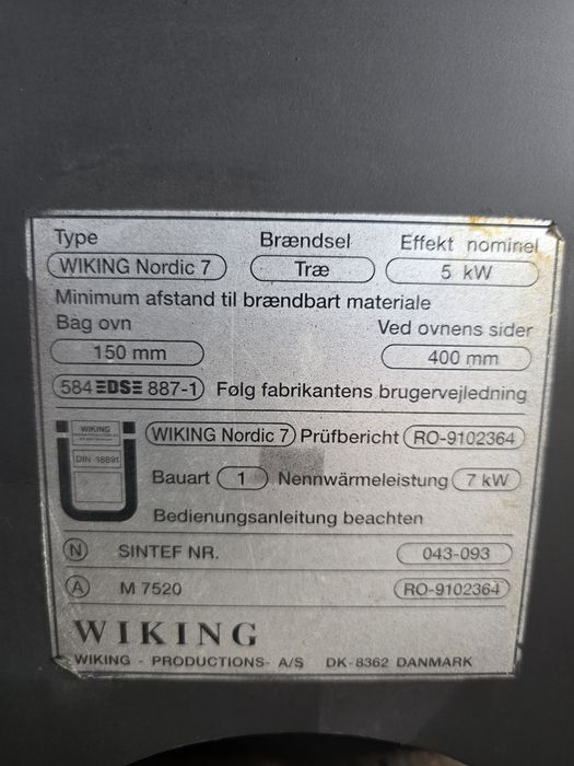 Viking 7  kominek wolnostojący