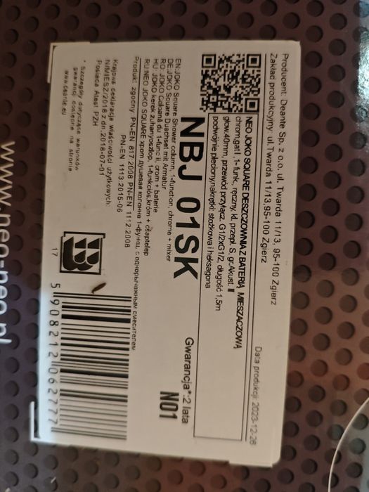 Prysznic zestaw natryskowy z baterią