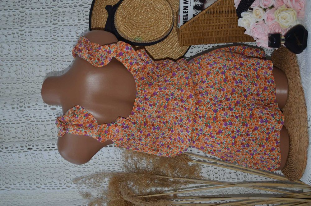 М 28 Фирменный натуральный комбинезон ромпер очень стильной Зара Zara