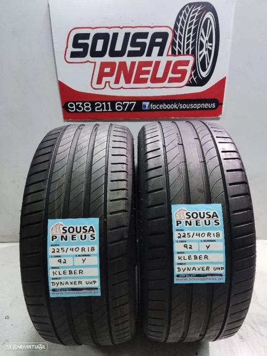 2 pneus semi novos 225-40r18 kleber - oferta dos portes