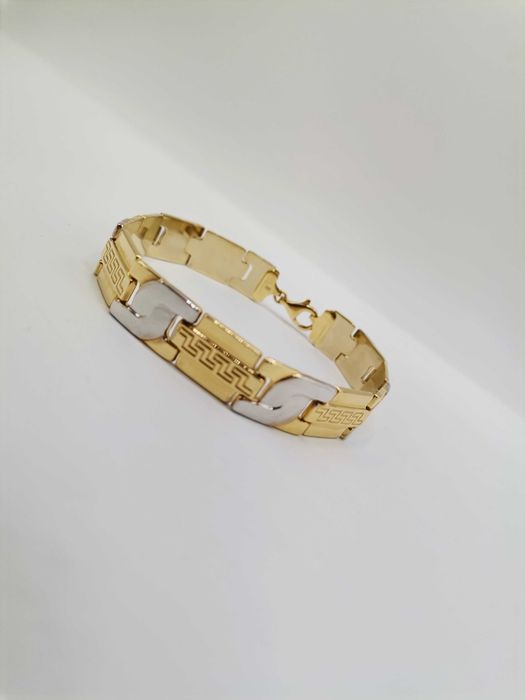 Złota bransoletka 2 kolory.