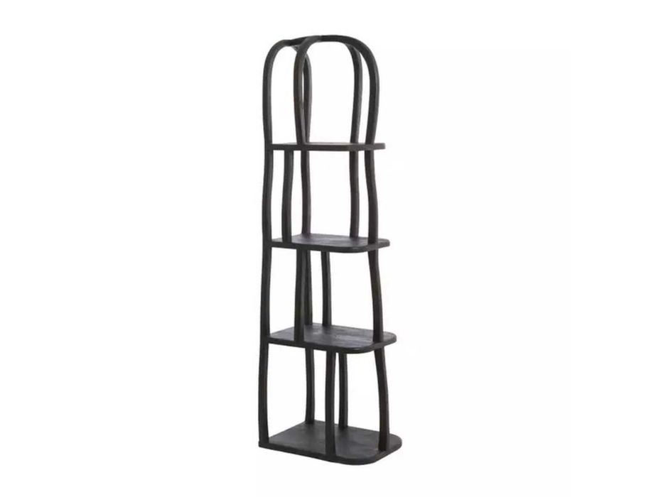 Designerski wysoki regał Lowe z drewna mango 175x53x40cm Light & Living