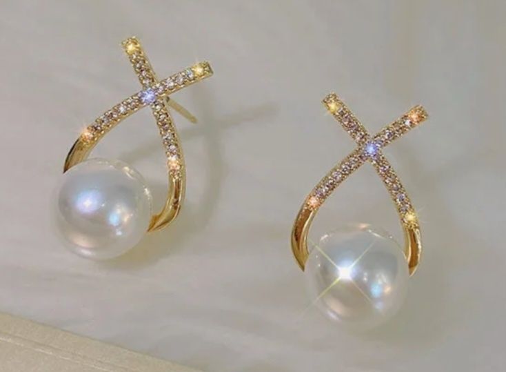 Сережки та ланцюжок(47см.), медичне золото