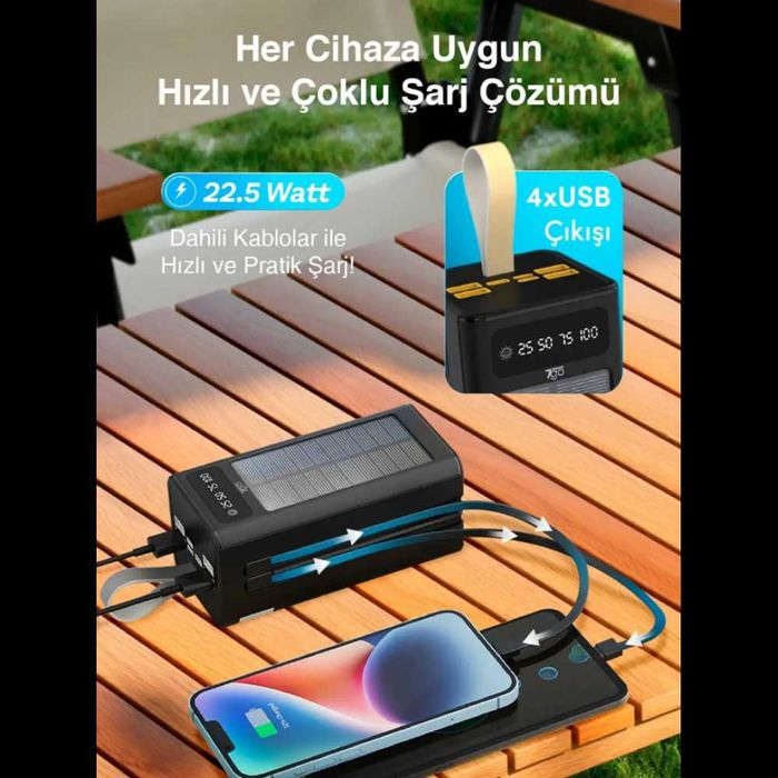 Power bank 7GO GPW-01 50000mAh PD22,2W+QC3.0 батарея быстрая зарядка