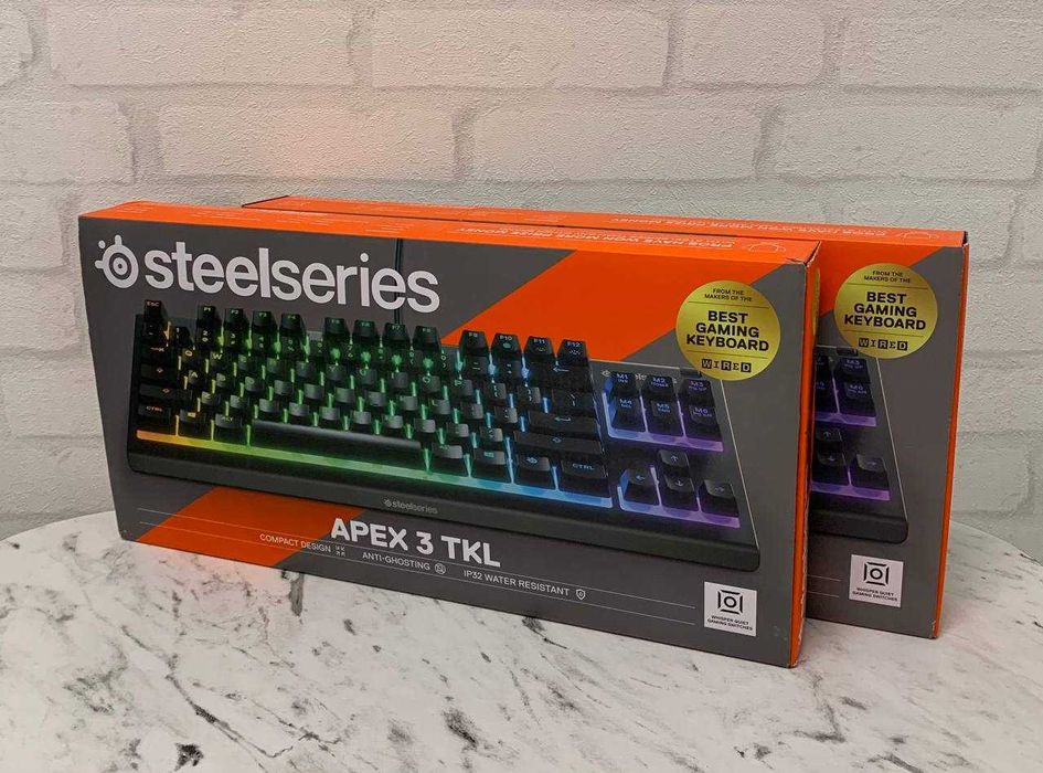 Клавіатура SteelSeries Apex 3 TKL USB Гравіювання ENG/UA
