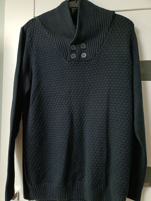 Granatowy Swetr M