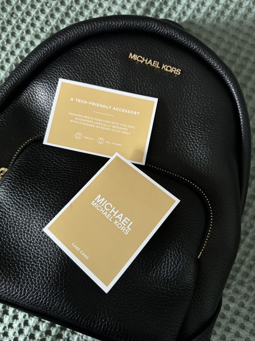 Новий чорний шкіряний рюкзак Michael Kors з біркою
