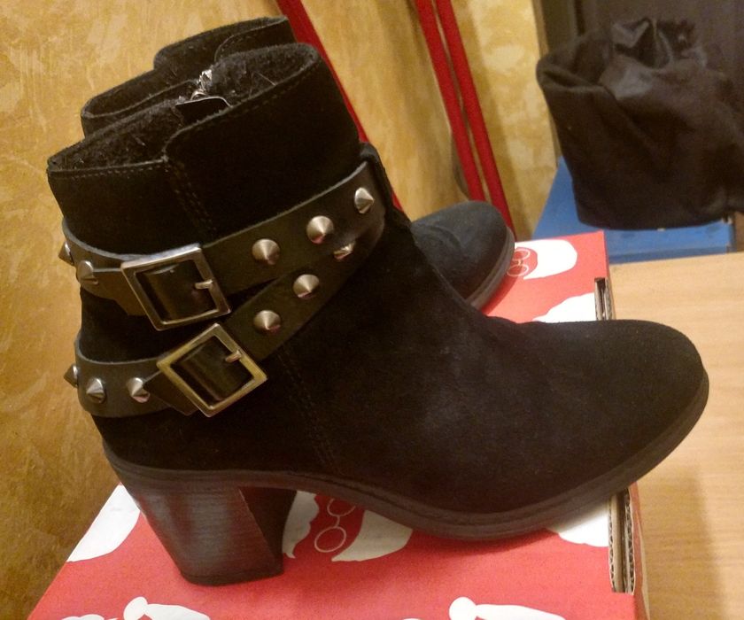 Skórzane botki r.37