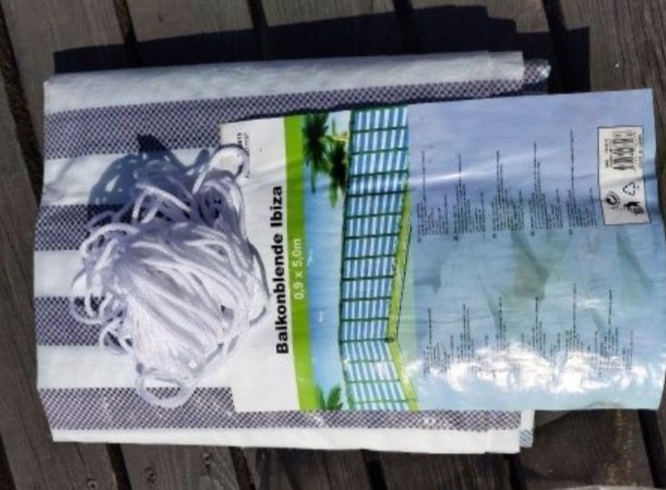 Zasłona 500 x 90 cm ,przed wiatrem, słońcem, ochronna . Mam 2 szt