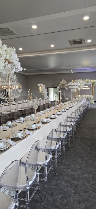 Wynajem krzeseł Chiavari Ghost  krzesła bankietowe wesele