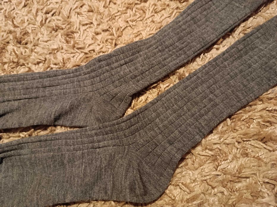 Długie skarpety popielate długość 25 cm unisex
