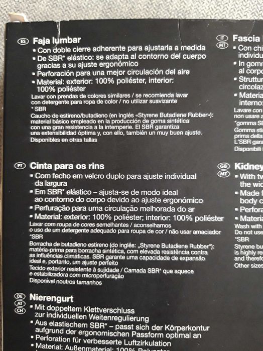 Cinta Lombar. Cinta para os rins