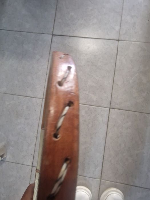 Raquete tenis madeira