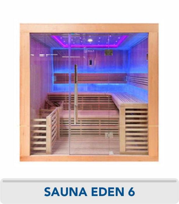 Sauna vapor grandes dimensões EDEN 6  - 6.794€ - Mergulho Salgado Piscinas e Spas
