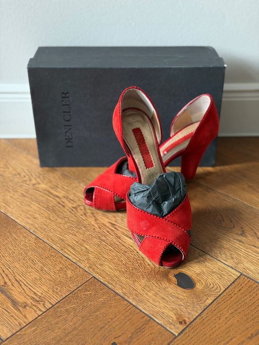 DENI CLER czerwone buty na obcasie r. 36