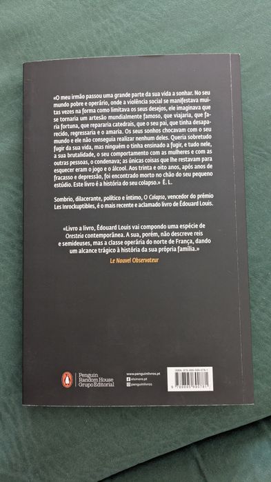 Livro "O Colapso" de Édouard Louis