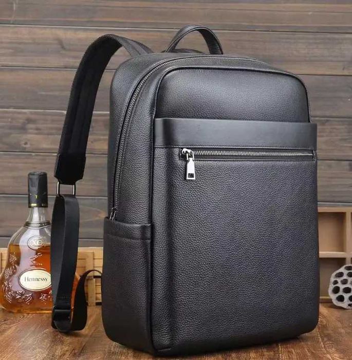 Чоловічий міський рюкзак із натуральної шкіри портфель сумка ранец 2в1