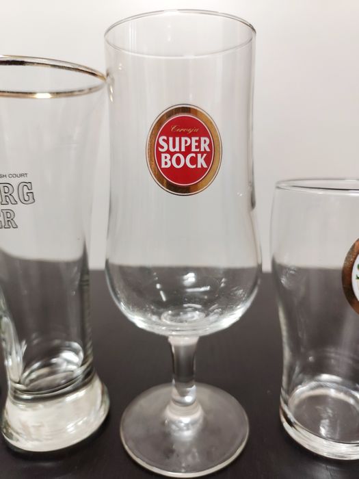 Lote de 6 Copos de Cerveja (Sagres/Super Bock)