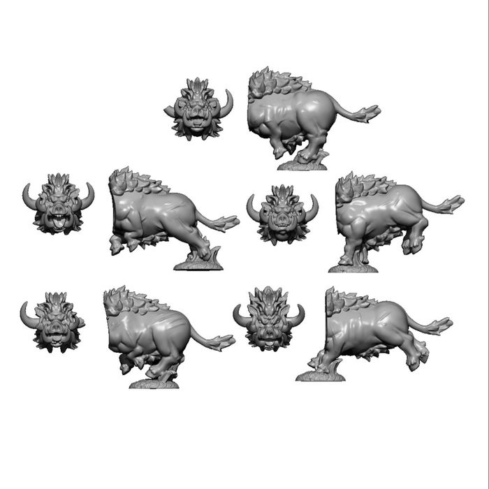 Beastly pigs - MOMminiatures - Behelit Print