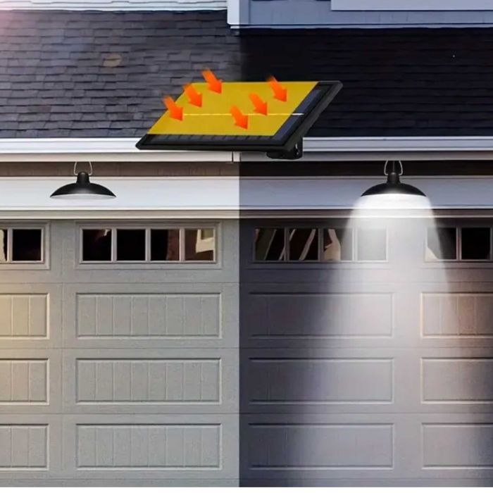 ZESTAW 2x ŻYRANDOL Lampa Wisząca Solarna LED Z Czujnikiem + Pilot