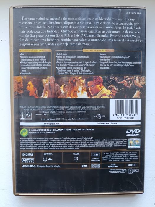 DVD edição especial o regresso da múmia