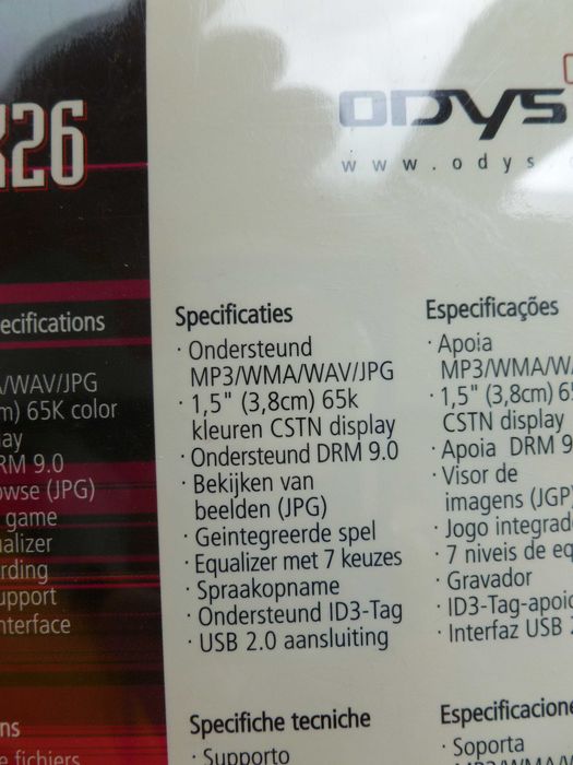 mp3 плеер Odys с дисплеем 1,5'' память 4Gb оригинал, Германия