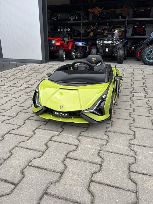 Lamborghini SIAN na akumulator dla dzieci Pilot EVA Wolny Start Audio LED Zielony