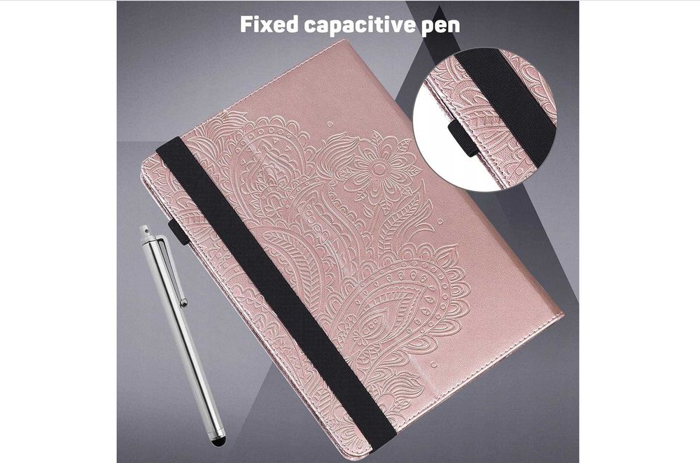 Etui do tabletu Lenovo Tab M10 i P10 różowe + folia ochronna i rysik