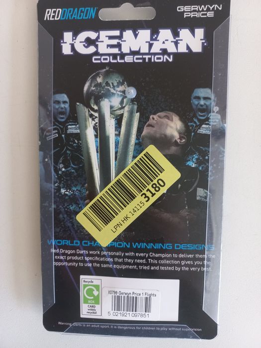 Red Dragon Gerwyn Price Iceman Collection – Zestaw Piórek Do Darta