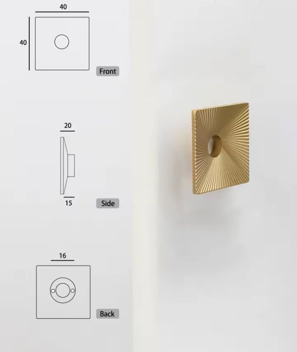 Ручки меблеві, 8 шт, колір золото