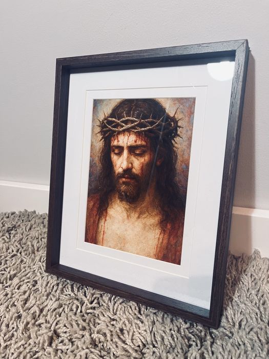 Sw obraz jezus chrystus w koronie cierniowej