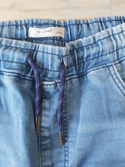 Spodnie jeansowe joggers cienkie 170 cm