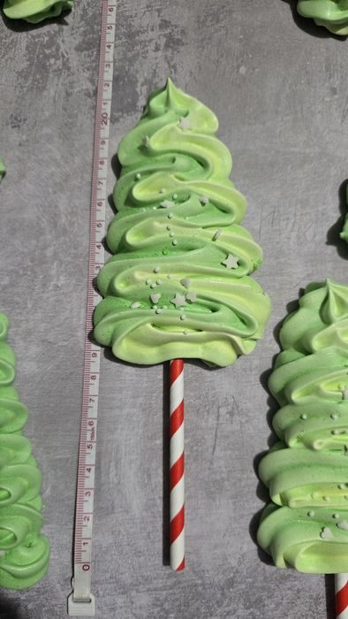 Lizaki bezowe 10szt. Święta, Boże Narodzenie, zima.