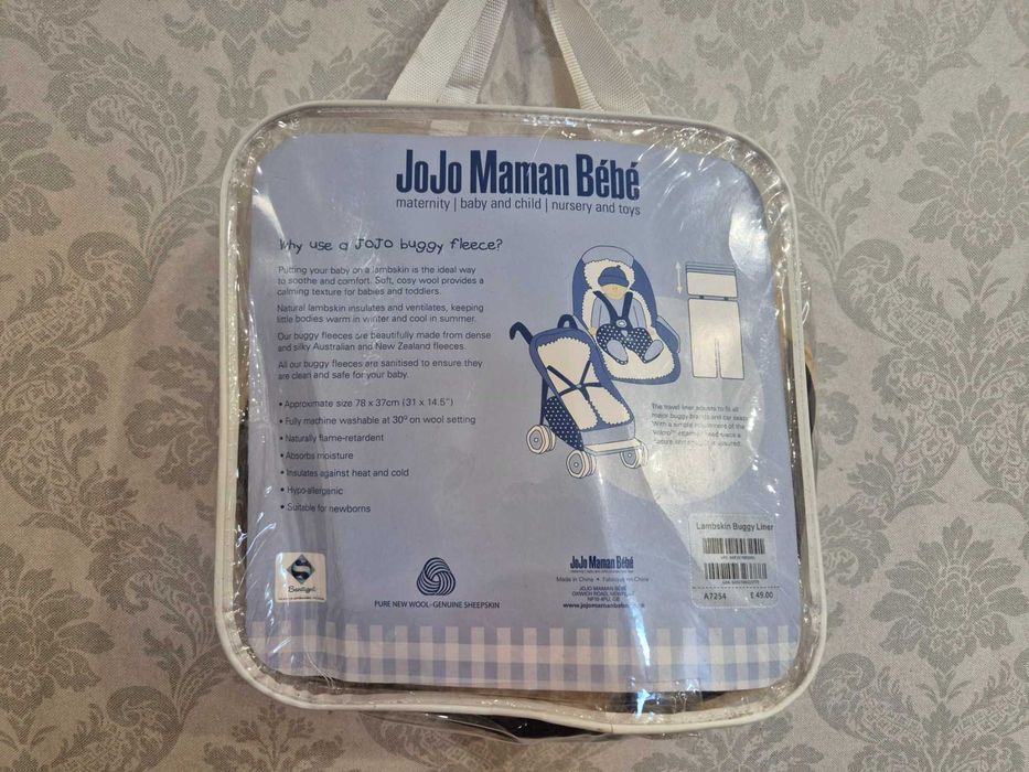 Вкладиш в автокрісло, візочок Jojo Maman Bebe 100% lambskin buggy