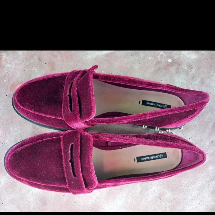 Женские новые туфлі-макасины вeлюр -замша stradivarius. размер 40,5-41