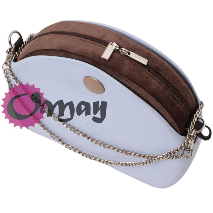 Brązowy organizer do OBAG MOON LIGHT welur brąz 2 kieszenie wkład OMAY