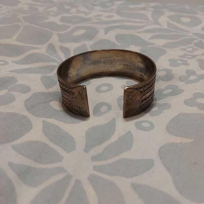 Bransoletka mankietowa 3,5cm egipskie srebro 925