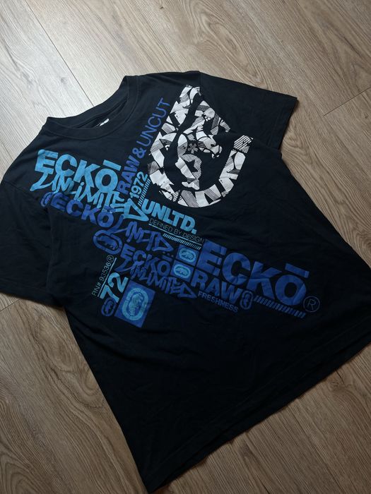 Ecko Unltd Big logo Vintage Męska Koszulka T-shirt SK8 Rap