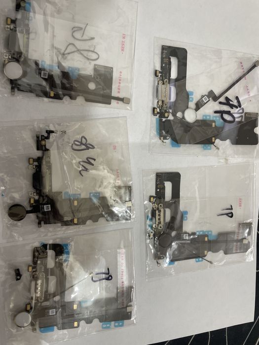 Iphone 7, 7 plus, 8 шлейф нижній док конектор зарядки з кнопкою HOME