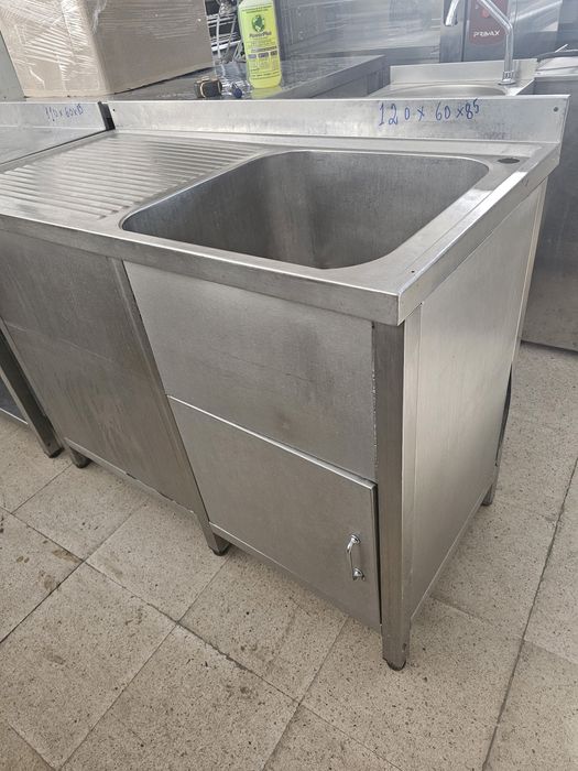 Bancada de inox com cuba