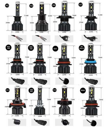 Lampadas led H7 9005 HB3 9006 HB4 H1 H11 H8 H9 d1s d2s d3s