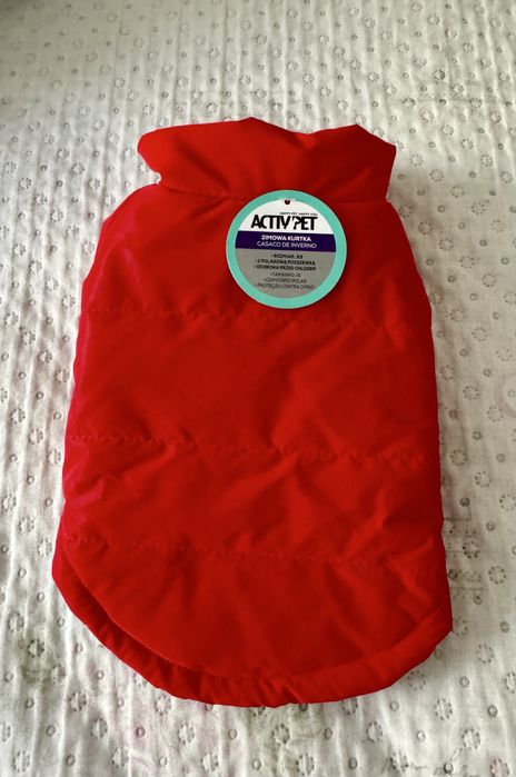 Czerwona zimiwa kurtka dla psa XS Activ Pet