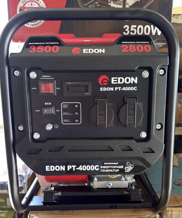 Інверторний бензиновий генератор EDON PT-4000C (3,5 кВт, 100% мідь, 12 місяців гарантії)