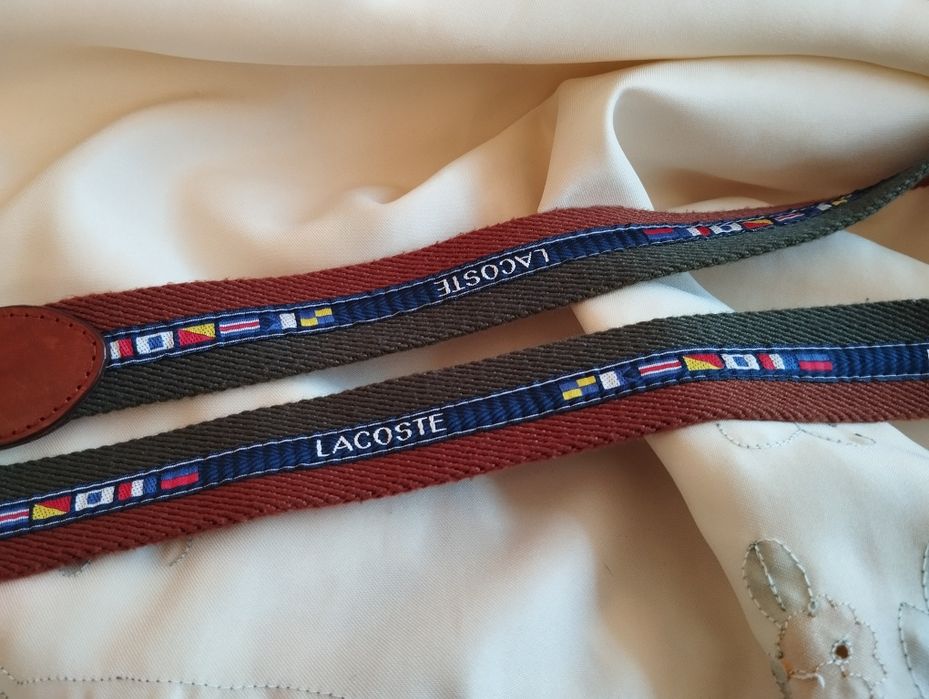 Pasek Lacoste skóra