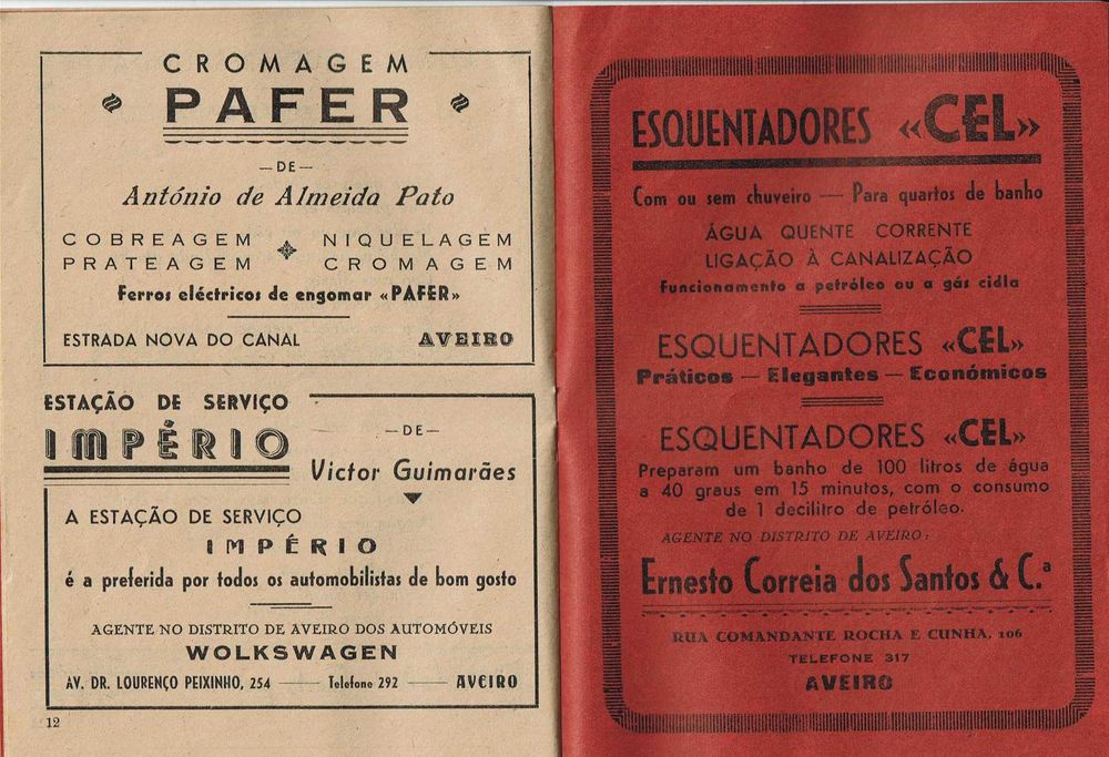 Prospeto da Orquestra Star do Casino Café Bera Rio - 1950 - Aveiro
