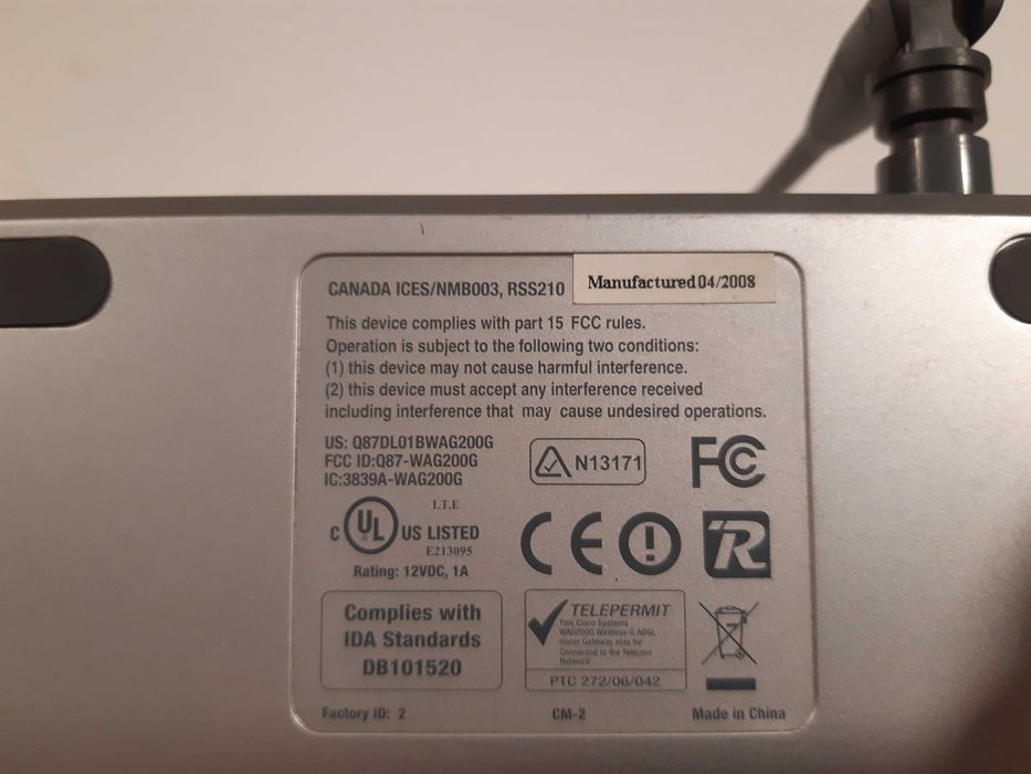 Ruter Linksys WAG200G Wireless-G ADSL .